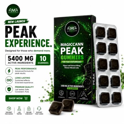 Magiccann Peak Men Vitality Gummies | 5400mg | 540mg Active Ingredients Per Gummy | For Peak Performance